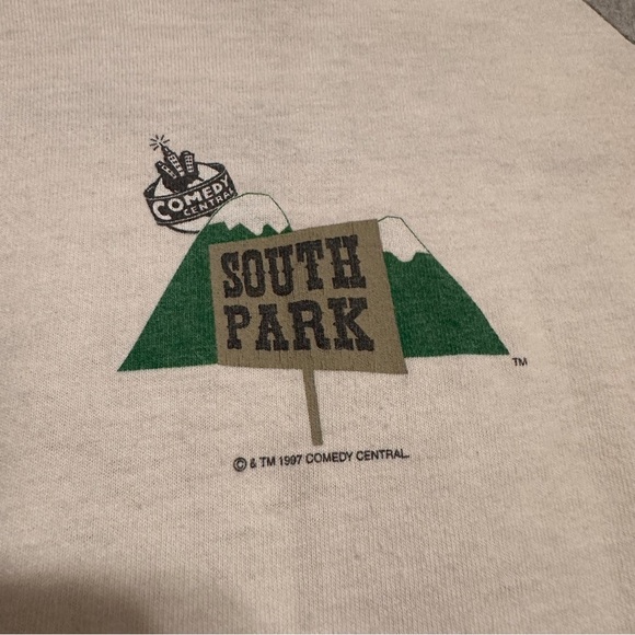 South Park VTG 1997 Kyle Raglan Baseball Graphic Tee size XL - Picture 6 of 6
